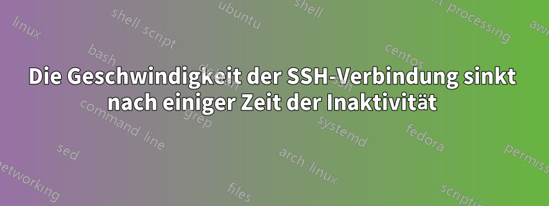 Die Geschwindigkeit der SSH-Verbindung sinkt nach einiger Zeit der Inaktivität