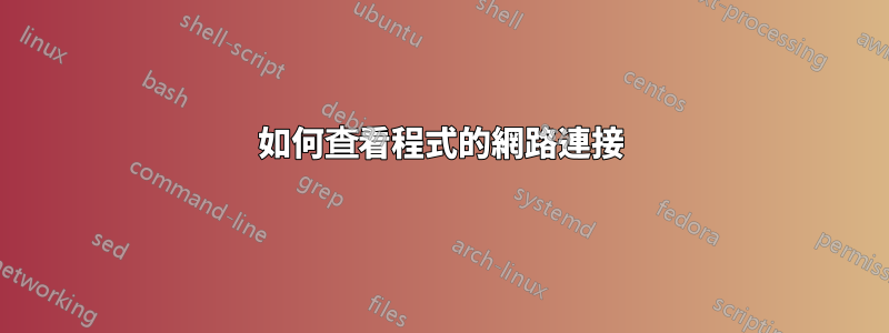 如何查看程式的網路連接