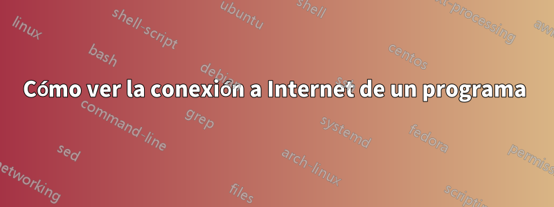 Cómo ver la conexión a Internet de un programa