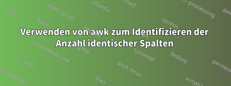 Verwenden von awk zum Identifizieren der Anzahl identischer Spalten