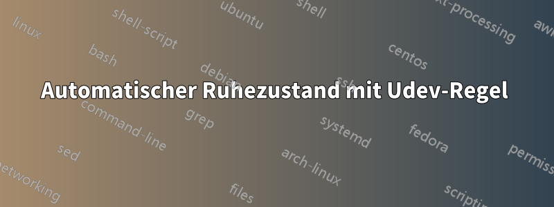 Automatischer Ruhezustand mit Udev-Regel