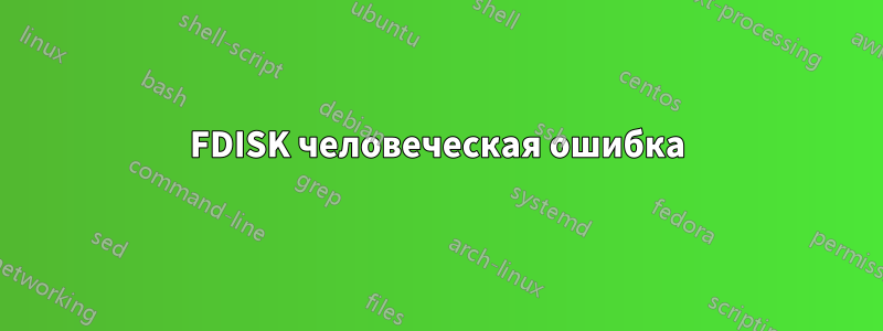 FDISK человеческая ошибка