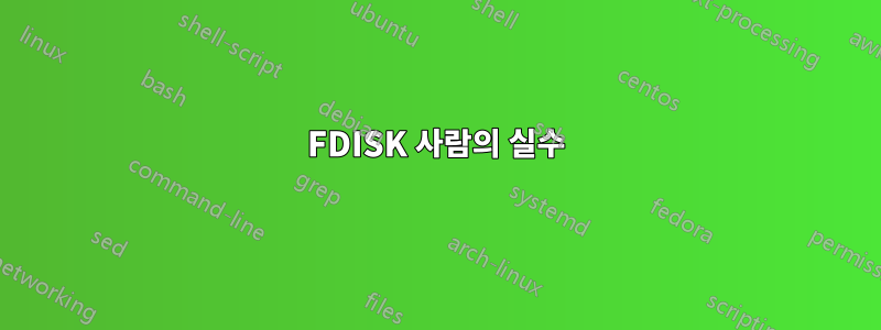 FDISK 사람의 실수