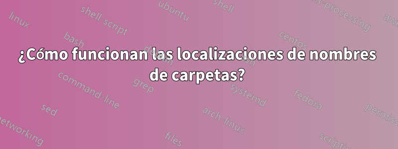 ¿Cómo funcionan las localizaciones de nombres de carpetas?