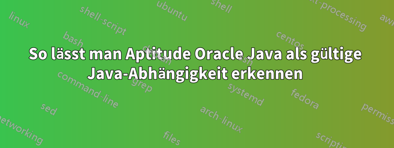 So lässt man Aptitude Oracle Java als gültige Java-Abhängigkeit erkennen