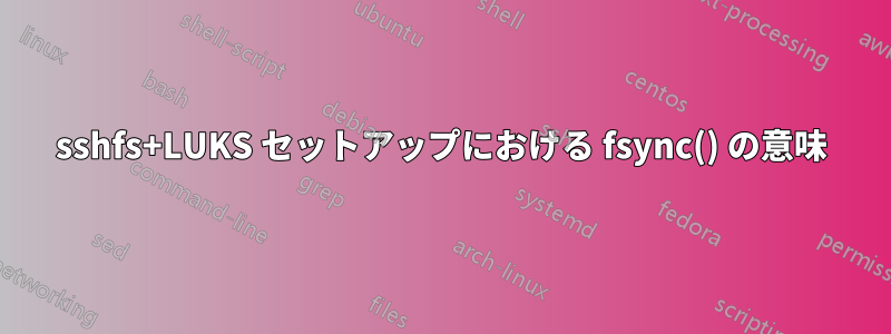 sshfs+LUKS セットアップにおける fsync() の意味