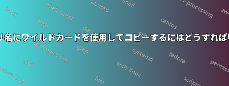 ディレクトリ名にワイルドカードを使用してコピーするにはどうすればいいですか?