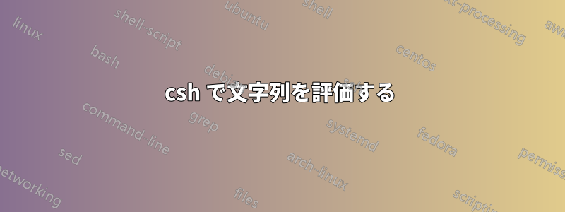 csh で文字列を評価する