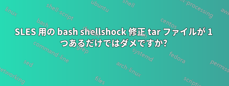 SLES 用の bash shellshock 修正 tar ファイルが 1 つあるだけではダメですか?