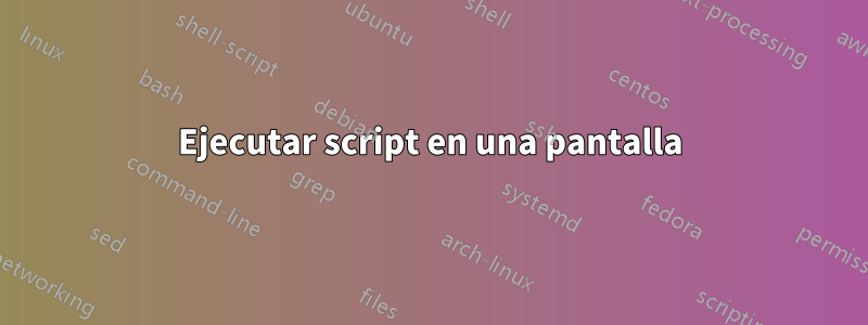 Ejecutar script en una pantalla