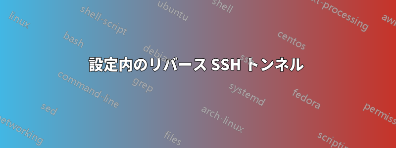 設定内のリバース SSH トンネル