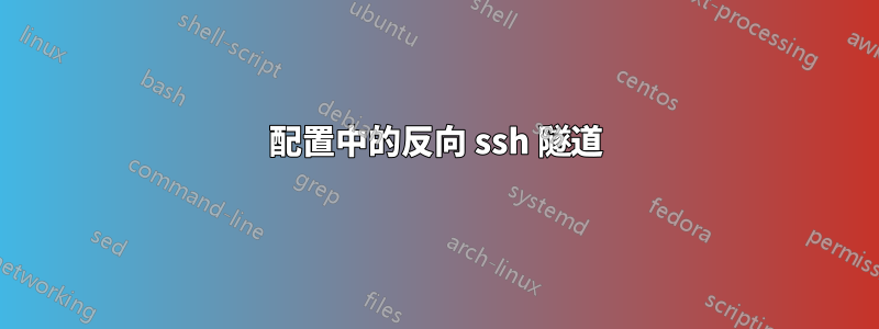 配置中的反向 ssh 隧道