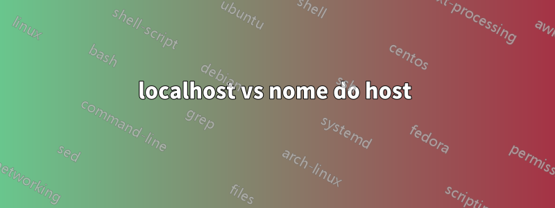 localhost vs nome do host