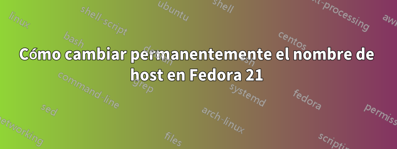 Cómo cambiar permanentemente el nombre de host en Fedora 21