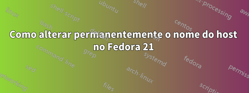 Como alterar permanentemente o nome do host no Fedora 21