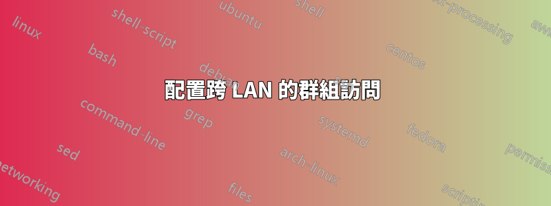 配置跨 LAN 的群組訪問