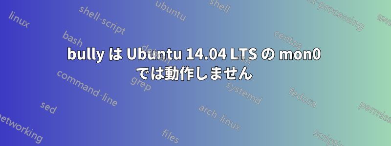 bully は Ubuntu 14.04 LTS の mon0 では動作しません