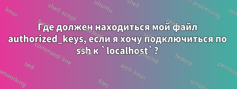 Где должен находиться мой файл authorized_keys, если я хочу подключиться по ssh к `localhost`?