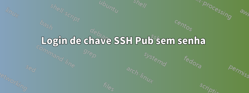 Login de chave SSH Pub sem senha