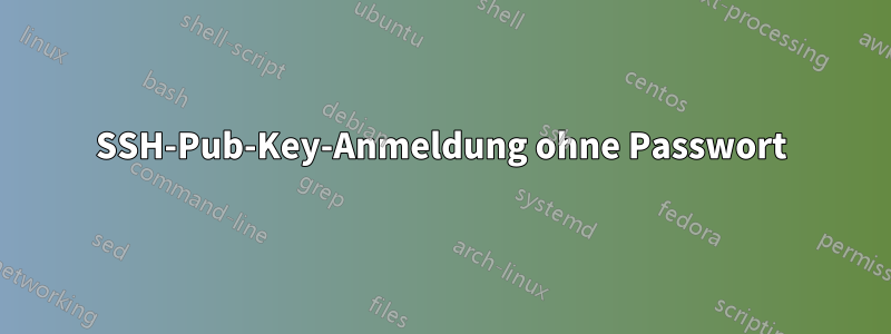 SSH-Pub-Key-Anmeldung ohne Passwort