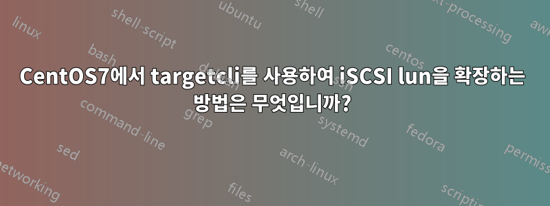 CentOS7에서 targetcli를 사용하여 iSCSI lun을 확장하는 방법은 무엇입니까?