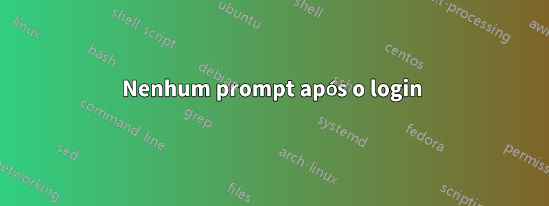 Nenhum prompt após o login