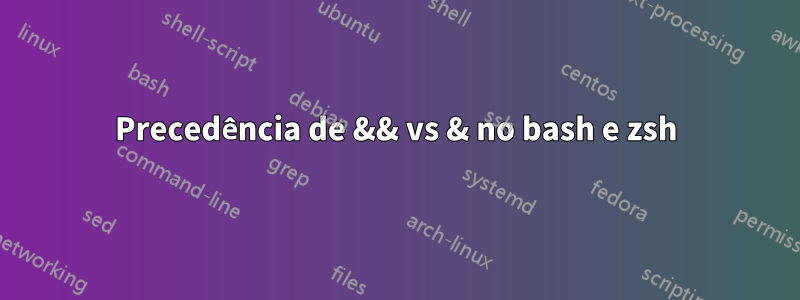 Precedência de && vs & no bash e zsh