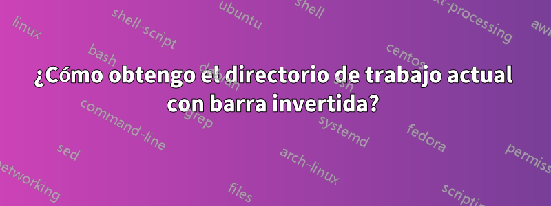 ¿Cómo obtengo el directorio de trabajo actual con barra invertida?