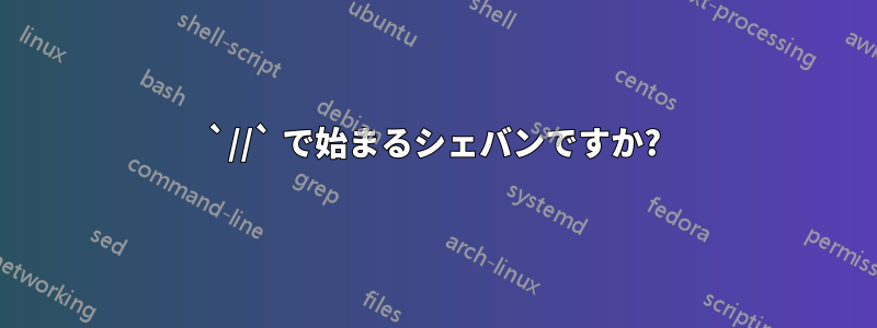 `//` で始まるシェバンですか?