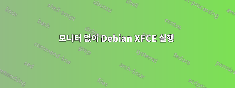 모니터 없이 Debian XFCE 실행