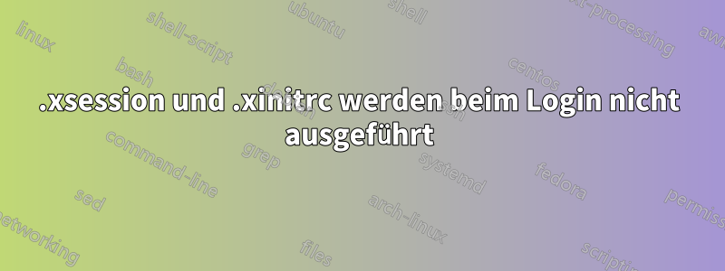 .xsession und .xinitrc werden beim Login nicht ausgeführt