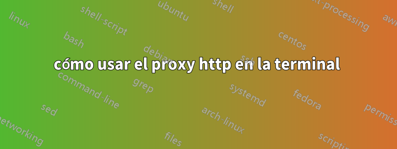 cómo usar el proxy http en la terminal