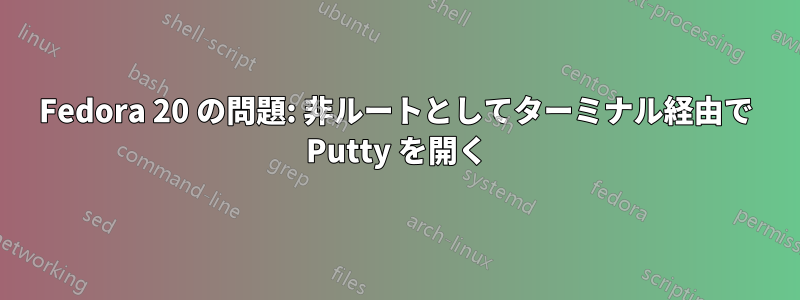 Fedora 20 の問題: 非ルートとしてターミナル経由で Putty を開く
