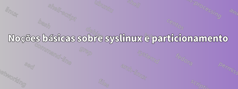 Noções básicas sobre syslinux e particionamento