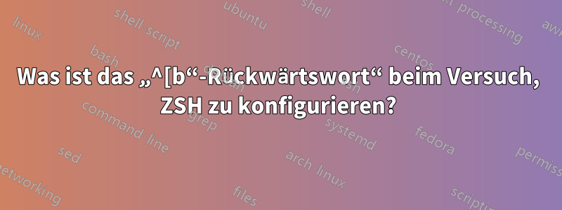 Was ist das „^[b“-Rückwärtswort“ beim Versuch, ZSH zu konfigurieren?