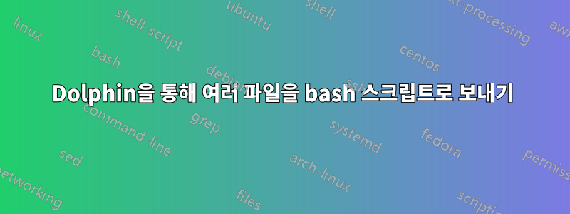 Dolphin을 통해 여러 파일을 bash 스크립트로 보내기