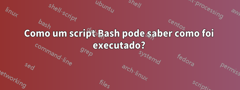 Como um script Bash pode saber como foi executado?