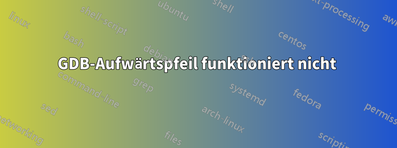 GDB-Aufwärtspfeil funktioniert nicht