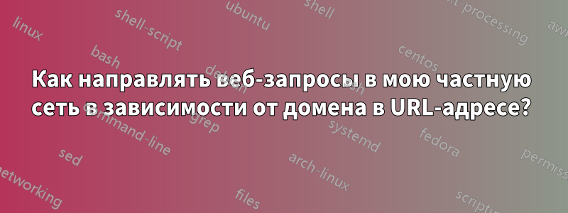 Как направлять веб-запросы в мою частную сеть в зависимости от домена в URL-адресе?