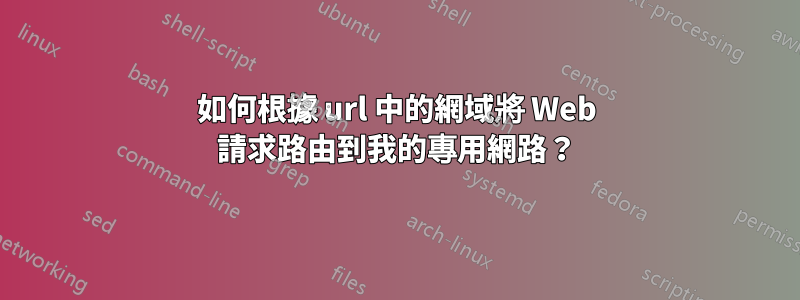 如何根據 url 中的網域將 Web 請求路由到我的專用網路？