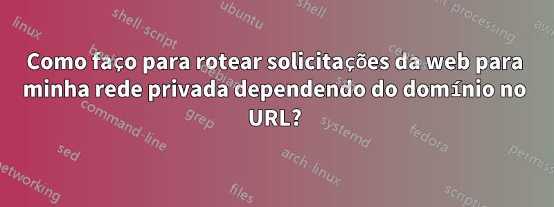 Como faço para rotear solicitações da web para minha rede privada dependendo do domínio no URL?