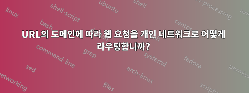 URL의 도메인에 따라 웹 요청을 개인 네트워크로 어떻게 라우팅합니까?