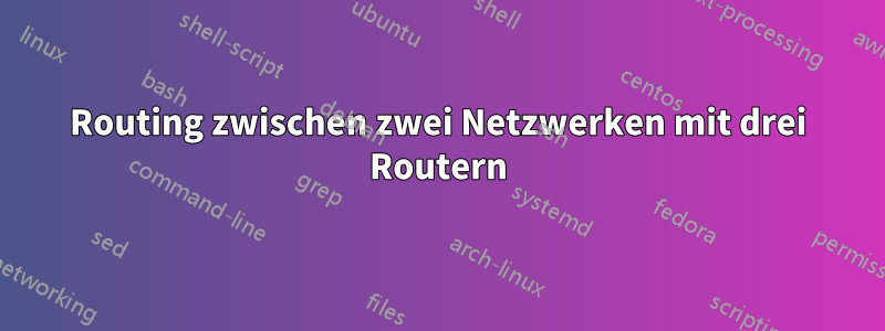 Routing zwischen zwei Netzwerken mit drei Routern