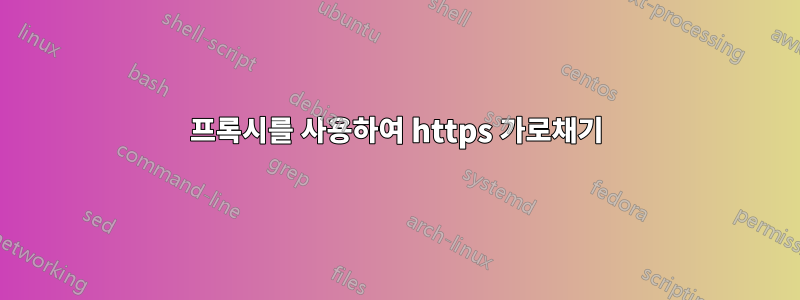 프록시를 사용하여 https 가로채기