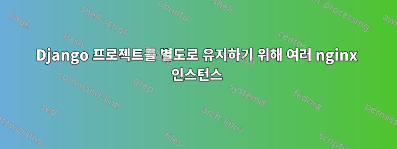 Django 프로젝트를 별도로 유지하기 위해 여러 nginx 인스턴스