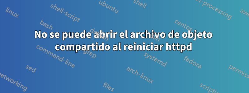 No se puede abrir el archivo de objeto compartido al reiniciar httpd