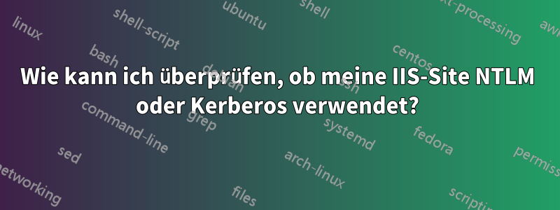 Wie kann ich überprüfen, ob meine IIS-Site NTLM oder Kerberos verwendet?