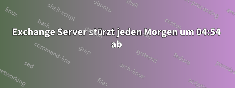 Exchange Server stürzt jeden Morgen um 04:54 ab