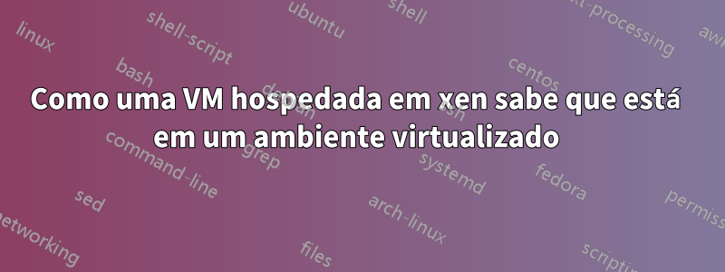 Como uma VM hospedada em xen sabe que está em um ambiente virtualizado 