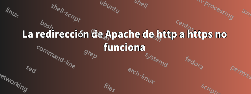 La redirección de Apache de http a https no funciona